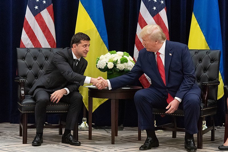 Reunión entre Donald Trump (d) y Volodímir Zelenski (i) en Nueva York (Estados Unidos), el 25 de septiembre de 2019 | Presidencia del Gobierno de Ucrania